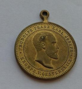 Medaile - Rudolf Franz Josef 1889. Korunní princ - (č. 123)