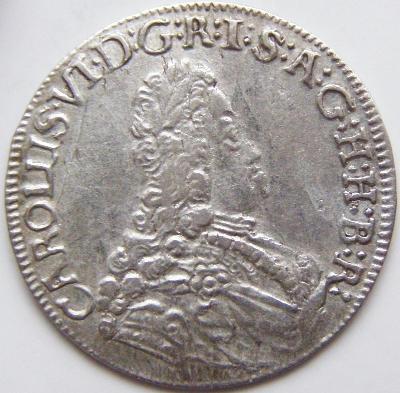 Karel VI. 6 krejcar 1722 r. HALL stav UNC 