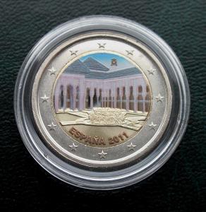 2 Euro, Španělsko 2011, kolorovaná
