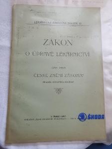 Zákon o úpravě lékárnictví, Praha 1907