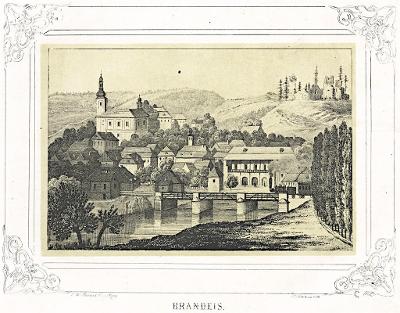 Brandýs, Medau,  litografie, 1847