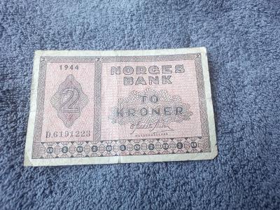 2 kroner Norsko 1944.