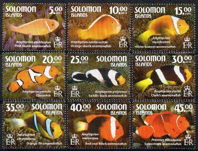 Šalamounovy ostrovy-Rybky klauni 2015** Mi.3392-3400 / 80 €  / 2 skeny