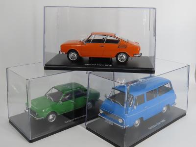 krabička na modely 1:24 Hachette  Škoda , Opel , Rally , Citroen ....
