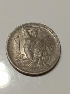 Vzácná 1 koruna ČSR 1947 pěkný stav 