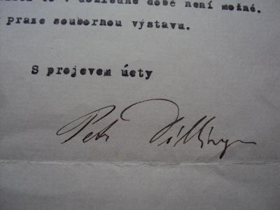 Dopis autogram Petr Dillinger