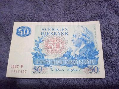 50 kronor Švédsko 1967.