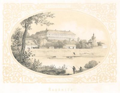 Roudnice nad Labem, Pohlig, litografie, 1852