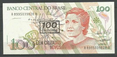 100 CRUZEIRO 1990 BRAZILIE P224a UNC /P168/