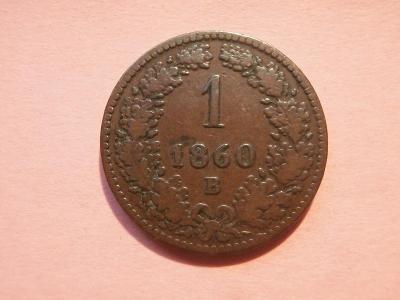 1 Krejcar 1860 B , Č2