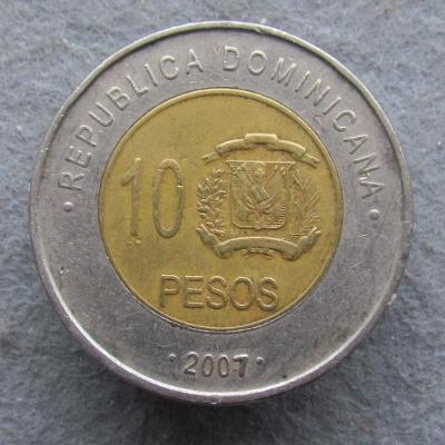 Dominikánská republika 10 pesos 2007 