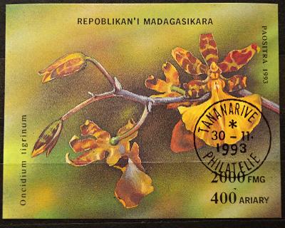 MADAGASKAR, 1993. Orchidej - Oncidium tigrinum, ARŠIK / B-124