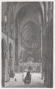 Praha Chrám sv. Víta, Brockhaus, oceloryt (1860)