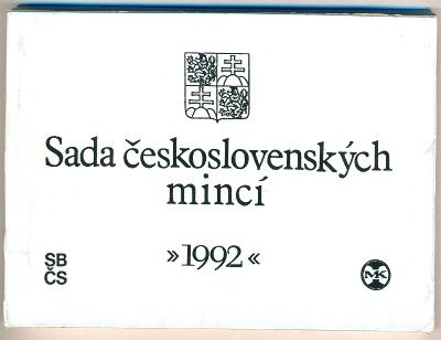 1992 - Sada oběžných mincí, 10 Kčs Rašín, velmi krásný stav!!