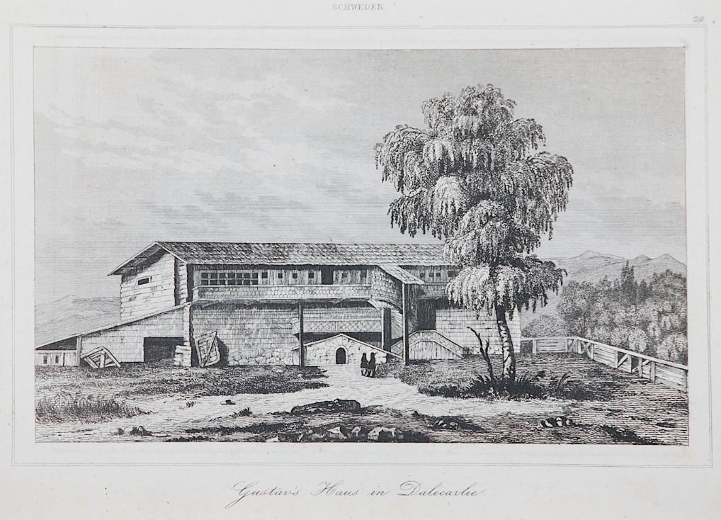 Dalicarlie, Le Bas, oceloryt 1838 - Mapy a veduty Evropa