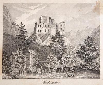 Stüchsenstein, Medau, litografie, 1845
