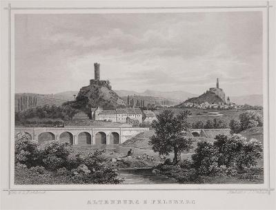 Altenburg  Felsberg,  Rohbock, oceloryt 1850