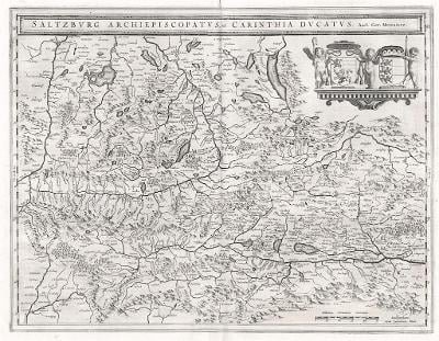 Blaeu G..: Salzburg, mědiryt, (1650)