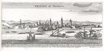 Tripolis, Bodenehr, mědiryt, 1720
