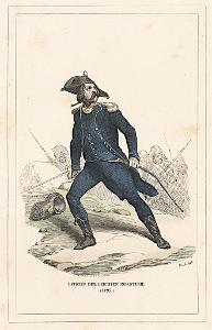 Infanterie, Bellange, kolor. dřevoryt, 1843
