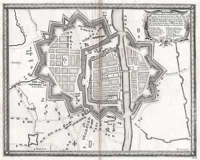 Elbląg - Elbínek, Puffendorf, mědiryt, 1697