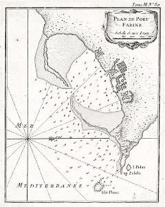 GHAR EL MELH Tunis, Bellin, mědiryt, 1764