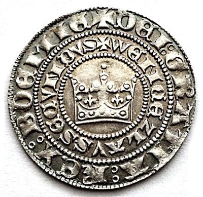 Václav II., pražský groš, přesná novoražba Ag 999/1000