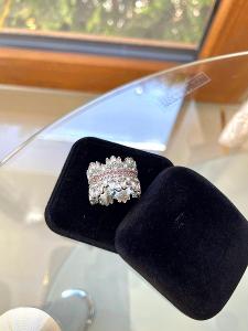 Luxusní stříbrný prsten ze zirkonem 