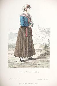 Kroj Istrie, kolor. litografie, (1870)