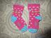 ponožky detské 12-24.měsíci ružové so srdiečkami - Oblečenie pre deti