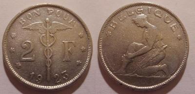 Belgie 2 frank 1923 fr. opis