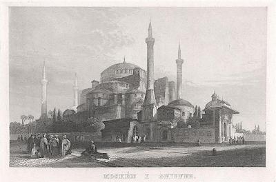 Cairo Muhammad Ali Mosque,  oceloryt, (1850)