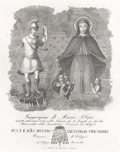 Madonna del Riparo - umbris, mědiryt 1842