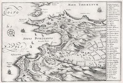 Golfo di Napoli, Merian M., mědiryt, 1640