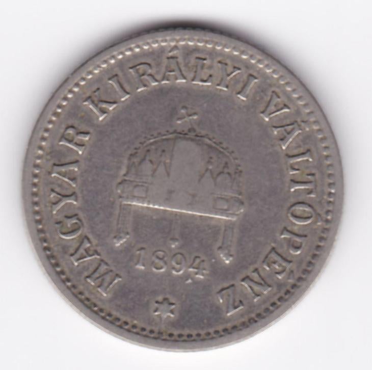 10 Fillér 1894 KB. Rakousko-Uhersko - Numismatika