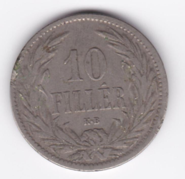 10 Fillér 1895 KB. Rakousko-Uhersko - Numismatika