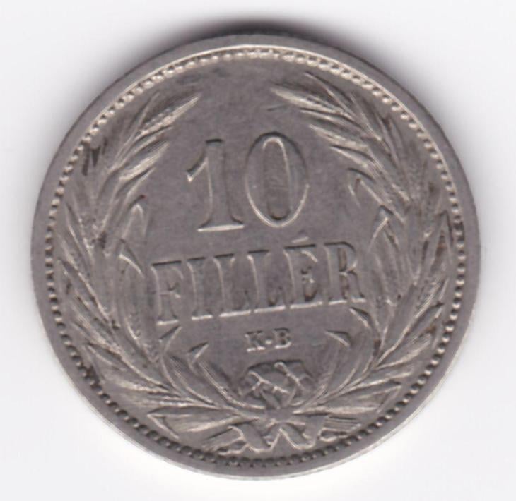 10 Fillér 1908 - František Josef I - Numismatika