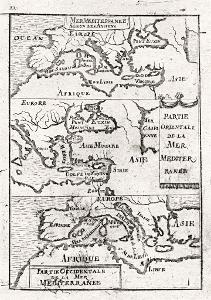 Středomoří, Mallet, mědiryt, 1719