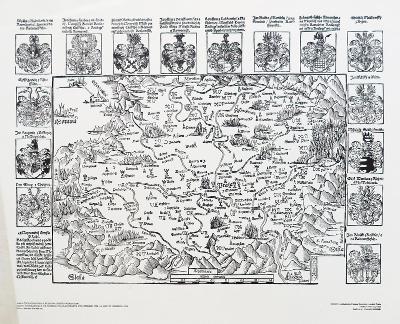 Mapa Čech Zikmunda z Puchova, tisk