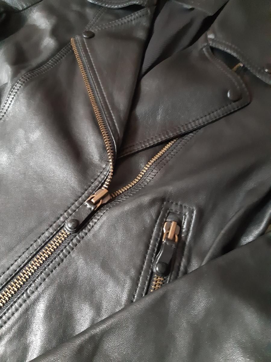 Kožená bunda Massimo Dutti - Veľkosť S - Dámske oblečenie