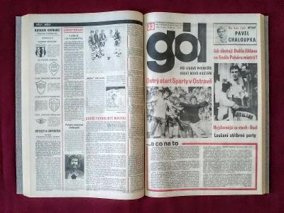Fotbalový a hokejový týdeník - noviny GÓL, ročník 1983 - ve vazbě