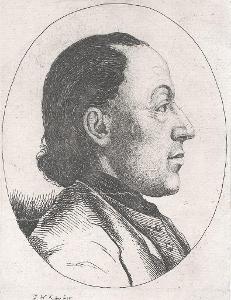 Muž z profilu, Lins,  mědiryt, (1800)