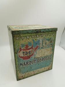 Thé - Marque déposee - reklamní čajová plechovka
