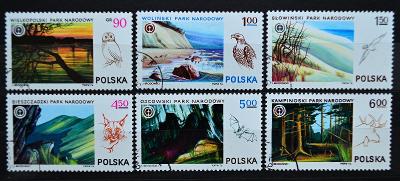 FAUNA-POLSKO, 1976. Národní park, MiNr.2445-2450, kompl./ B-927