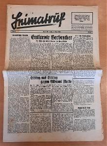 Německé válečné noviny 1939 - EGER - Sudety - Heimatruf 1/5/1940
