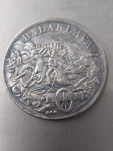 Medaile pamětní 1854,bitva u Balaklavy,Krymská válka,41mm,28gramů.