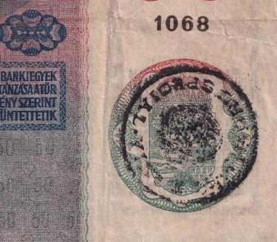 50 Kronen (Korona) 1914, série 1068 - přetisk Rumunsko (Romania)