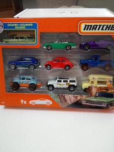 Sada kovových autíček Matchbox 9 pack 