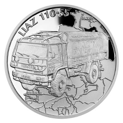 Stříbrná mince Na kolech - LIAZ 110.55 proof