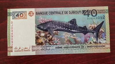 UNC DJIBOUTI 40 Francs 2017 pamětní